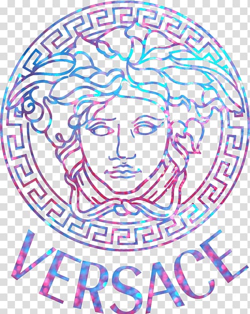 Versace logo, Gianni Versace Medusa Italian fashion, fashion shoes, purple,  text png