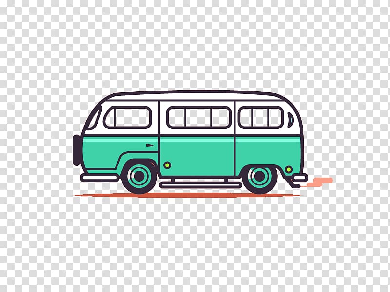 Volkswagen Type 2 Bus Cartoon Automotive design, Cartoon Bus transparent background PNG clipart