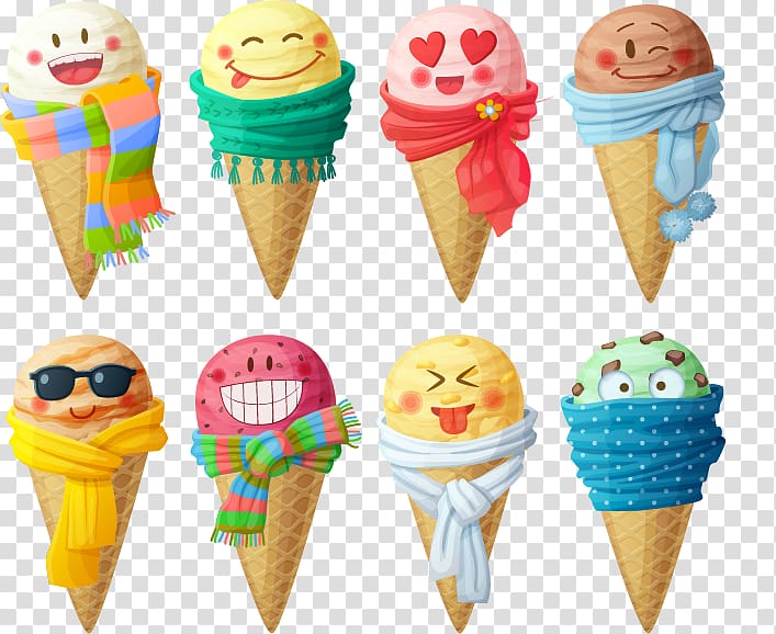 Ice cream cone Strawberry ice cream, cartoon ice cream transparent background PNG clipart