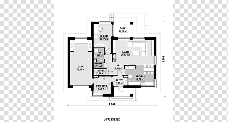 Floor plan Powierzchnia zabudowy House Gable roof, house transparent background PNG clipart