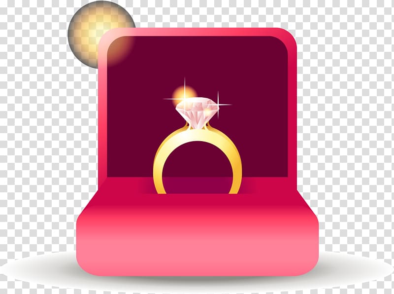 Wedding ring, Red sky diamond transparent background PNG clipart