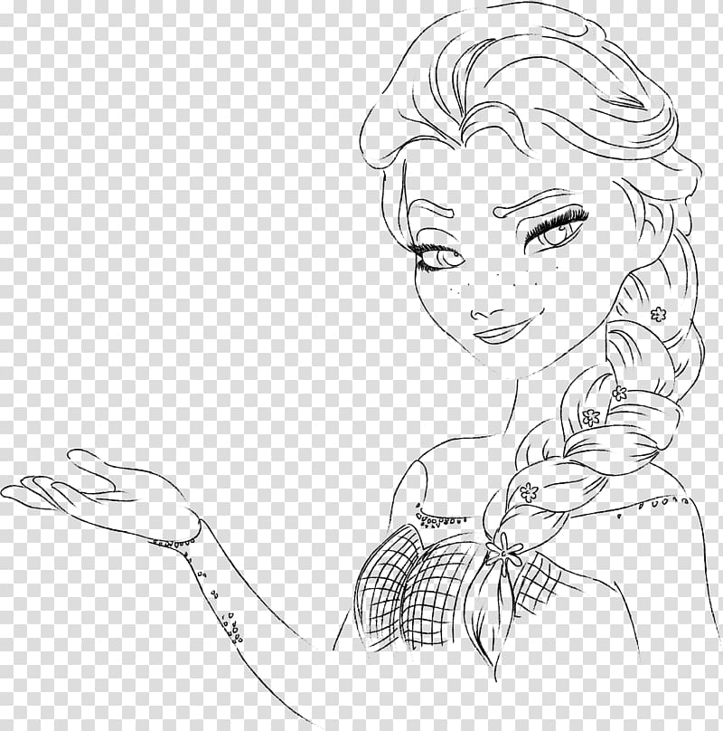 Anna Elsa Kristoff Olaf Coloring book, thriving transparent background PNG clipart