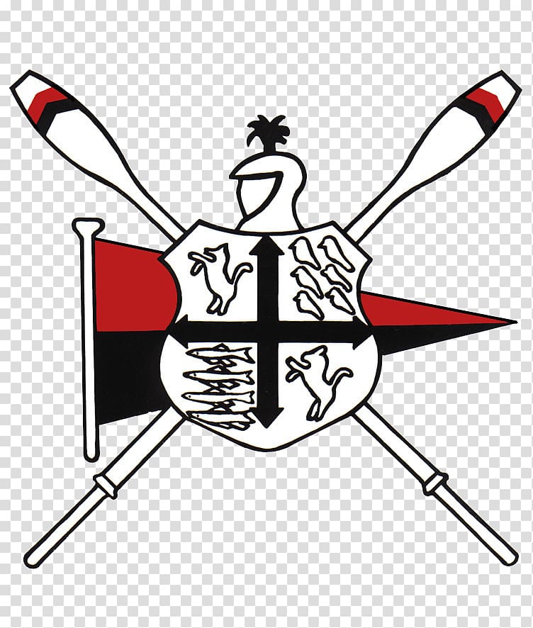 red and black flaglet with shield logo, Bournemouth Rowing Club Logo transparent background PNG clipart