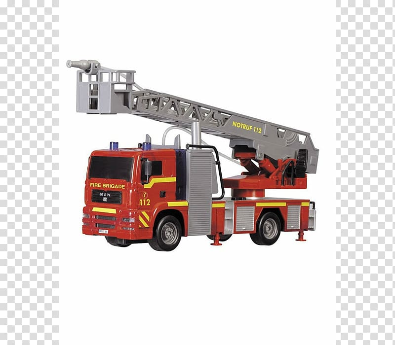 Fire engine Die-cast toy Car Firefighter, toy transparent background PNG clipart