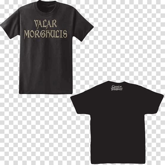 T-shirt Arya Stark Hoodie Valar Morghulis, Valar Morghulis transparent background PNG clipart