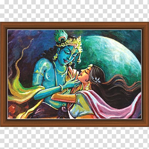 Radha Krishna Radha Krishna Indian painting, krishna transparent background PNG clipart