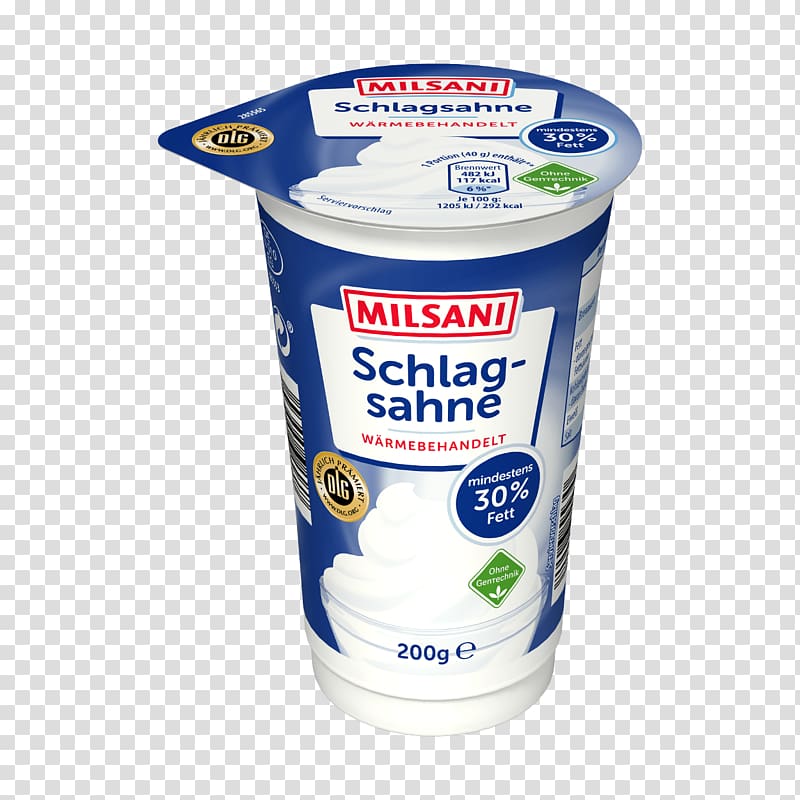 Crème fraîche Aldi Whipped cream Milk Lidl, milk transparent background PNG clipart
