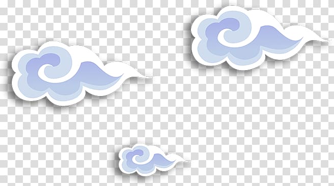chinese style cartoon clouds transparent background PNG clipart