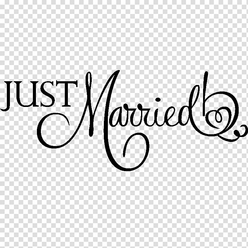 Quotation Marriage vows Text Saying, Just Married transparent background PNG clipart