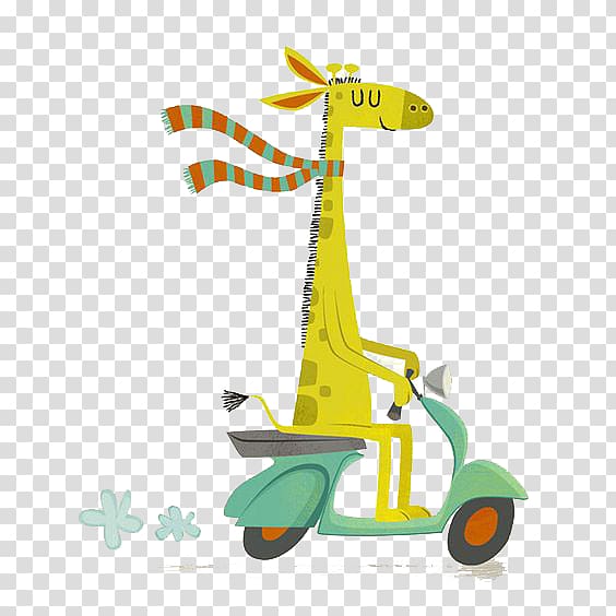 Scooter Moped u7f8eu56e2u5916u5356 .us Illustration, Cartoon Giraffe transparent background PNG clipart