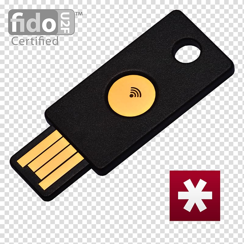 Amazon.com YubiKey Universal 2nd Factor NEO Multi-factor authentication, USB transparent background PNG clipart