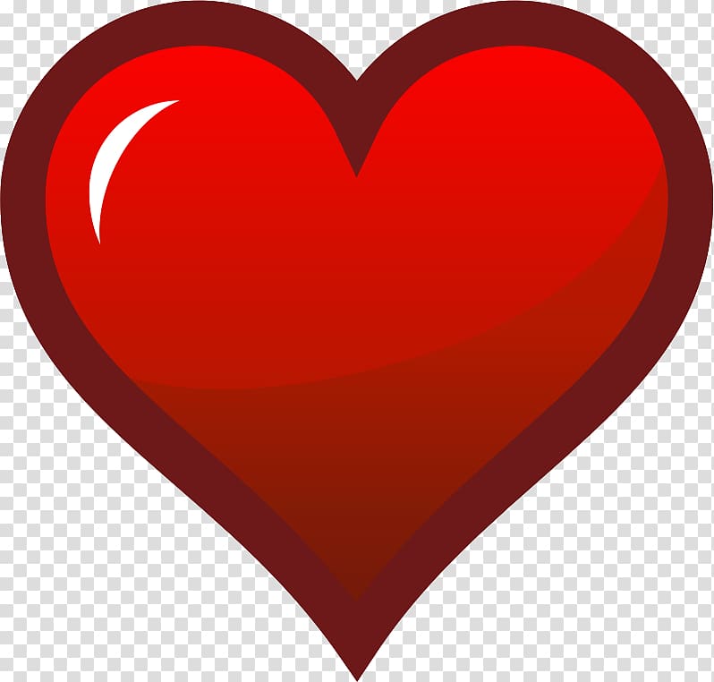 Heart Computer Icons , Red Heart Icon Dark Border transparent background PNG clipart