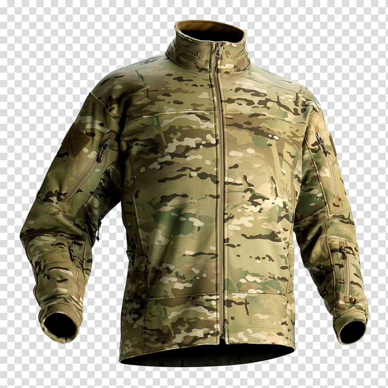 Shell jacket MultiCam Outerwear Softshell, stopper transparent background PNG clipart