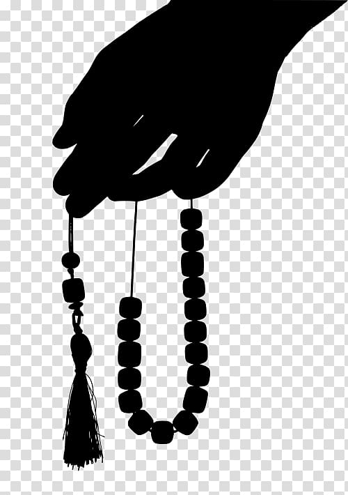 Worry beads Prayer Beads Silhouette, PrayiNg Muslim transparent background PNG clipart