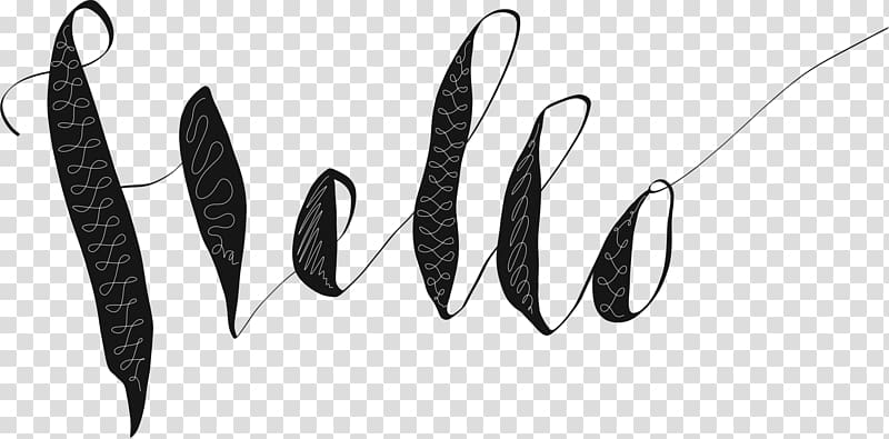 Lettering Black and white Monochrome Calligraphy, elegant ink transparent background PNG clipart
