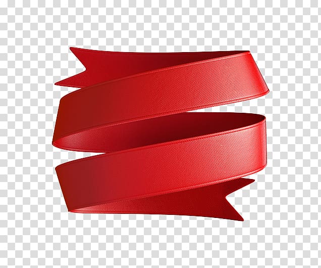 rotating red ribbon transparent background PNG clipart