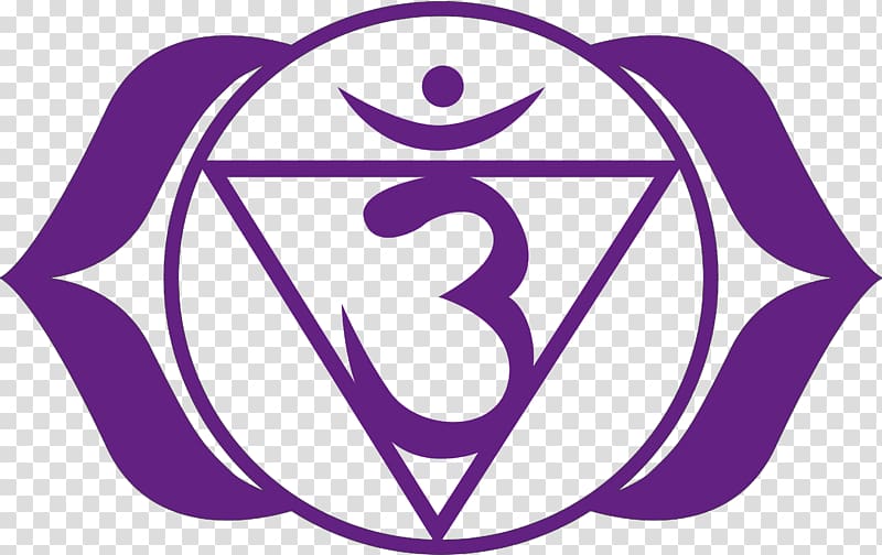 purple 3 logo, Wheels of Life Third eye Chakra Ajna Intuition, chakra transparent background PNG clipart