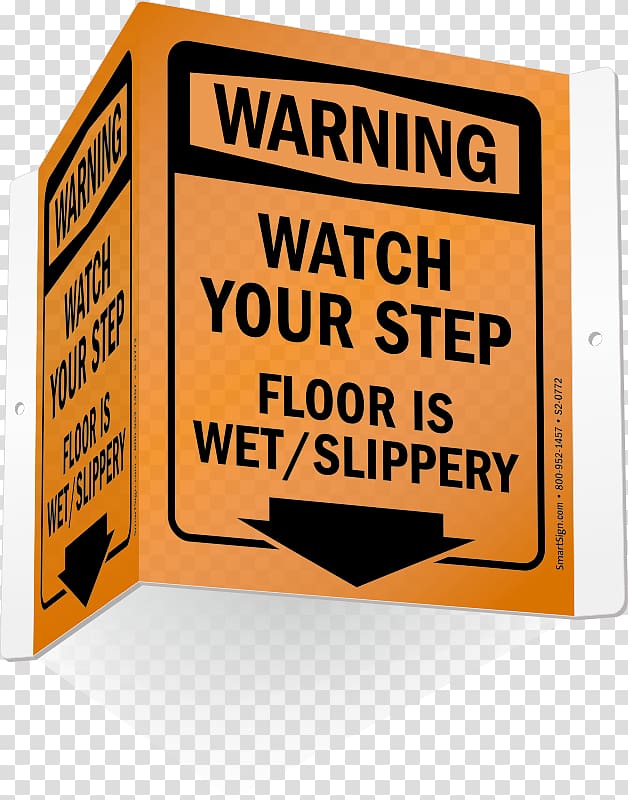 SmartSign Brand Eyewash Warning sign, wet-floor transparent background PNG clipart