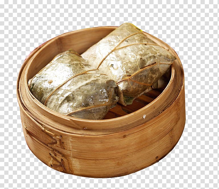 Lo mai gai Dim sum Breakfast Zongzi Baozi, Free chicken rice buckle transparent background PNG clipart