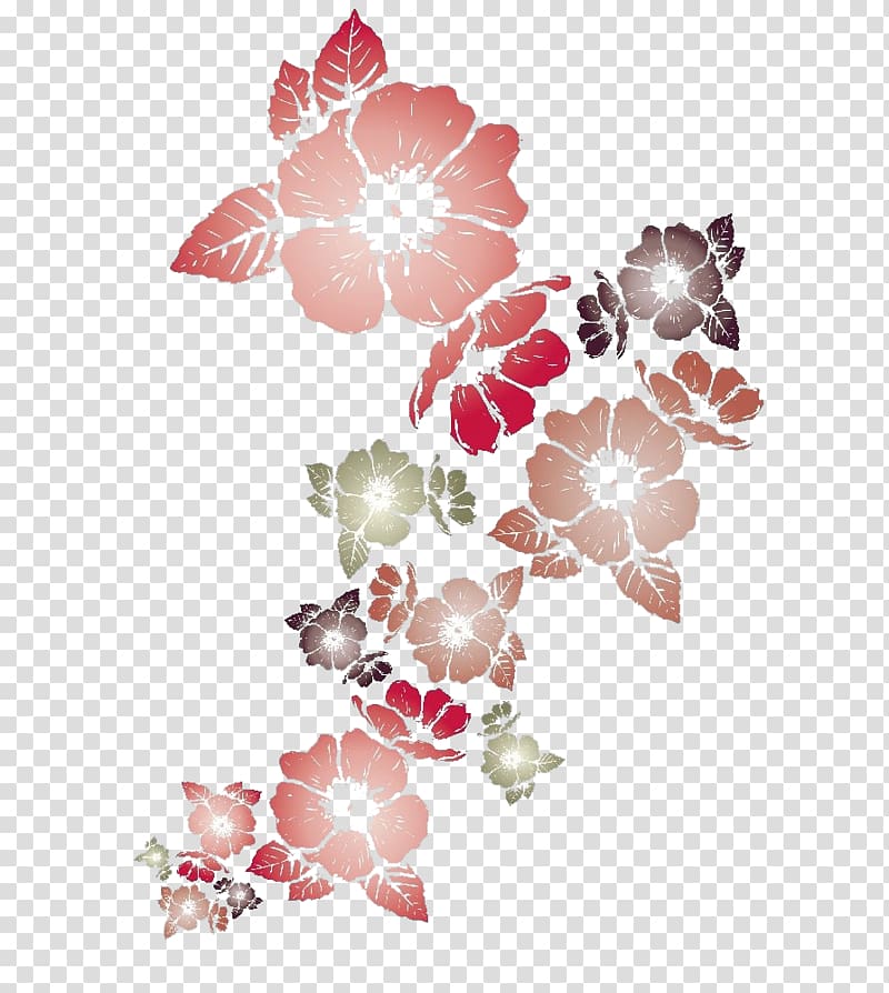 Flower Euclidean Fashion, Hand-painted flowers plants transparent background PNG clipart