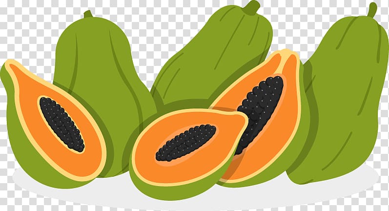 Papaya Euclidean Fruit Illustration, papaya transparent background PNG clipart