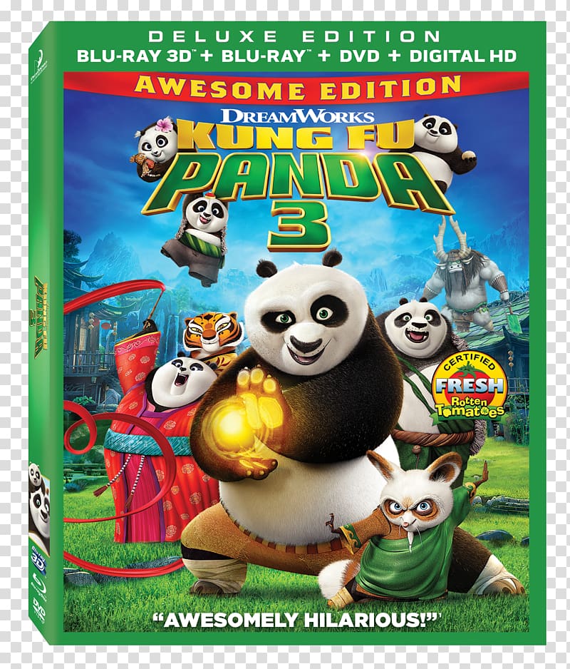 Kung Fu Panda 3 Jennifer Yuh Nelson Po Blu-ray disc, kungfu panda transparent background PNG clipart