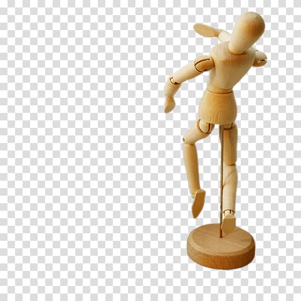 brown wooden mannequin, Small Wooden Articulated Mannequin Back transparent background PNG clipart
