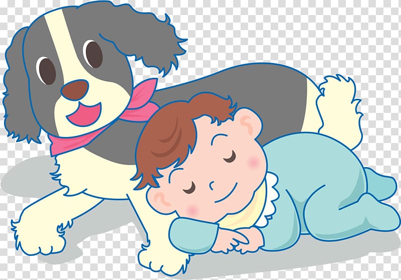 Puppy Dog Sleep Illustration, Baby Puppy Illustration transparent background PNG clipart