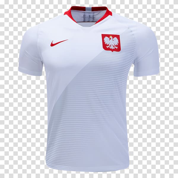 2018 World Cup Poland national football team Jersey Shirt Kit, shirt transparent background PNG clipart