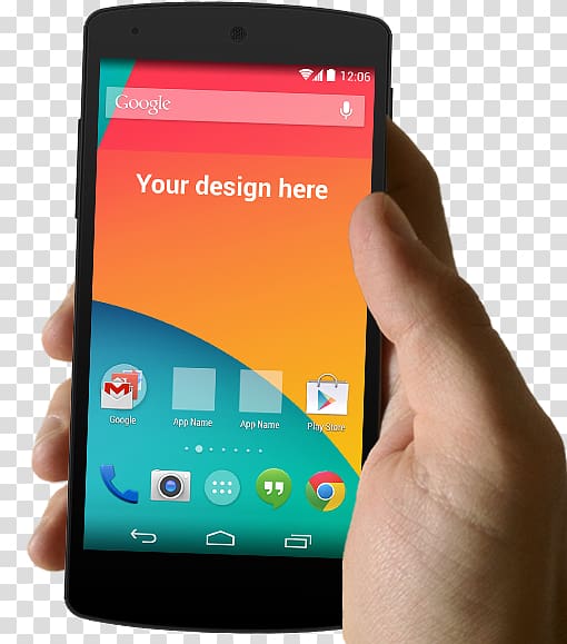 Nexus 5 Nexus 4 Galaxy Nexus Mockup Android, Holding the phone display prototype transparent background PNG clipart