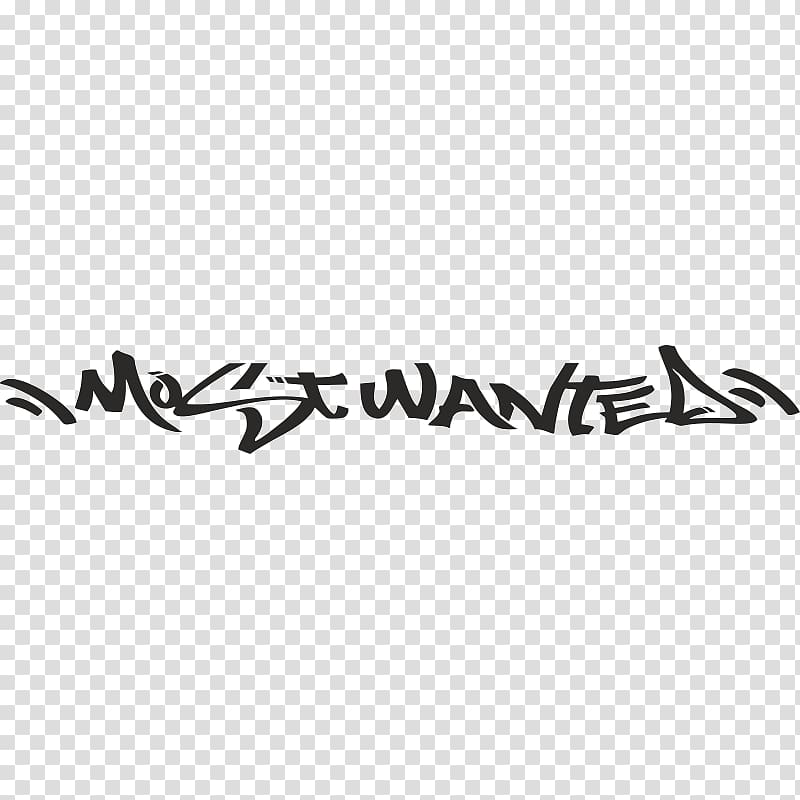 Mostwanted logo, Need for Speed: Most Wanted Graffiti Sticker Font, graffiti transparent background PNG clipart