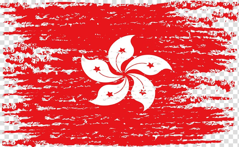 Flag of Hong Kong Flag of China , Red hand painted purple flag transparent background PNG clipart