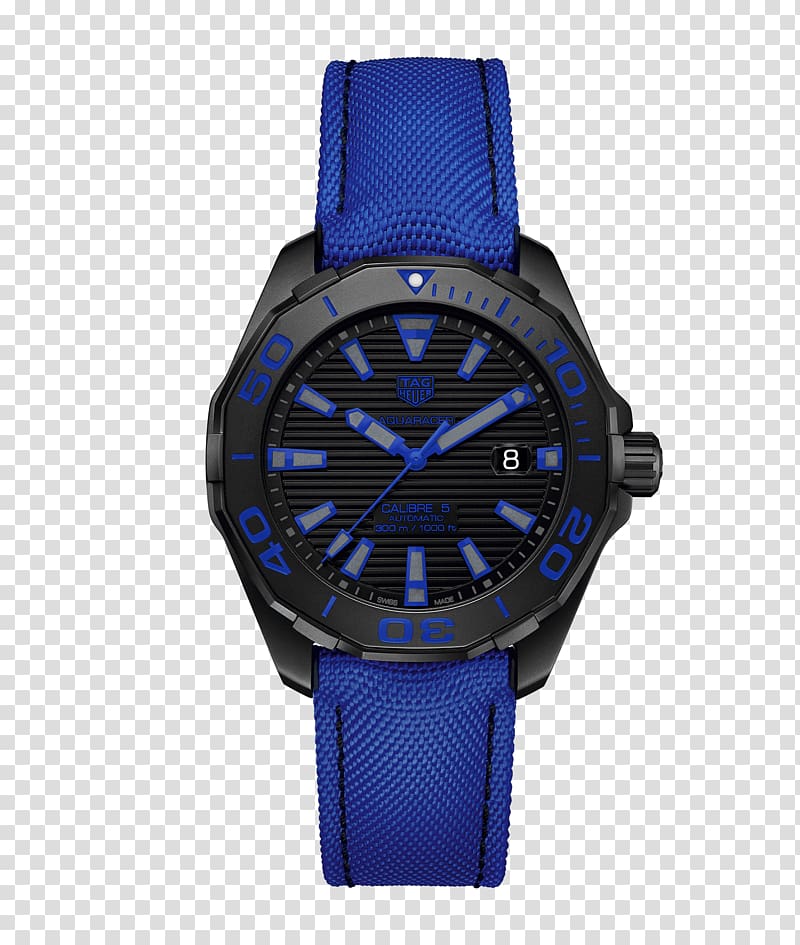 TAG Heuer Carrera Calibre 5 TAG Heuer Aquaracer Calibre 5 Watch, Automatic Watch transparent background PNG clipart