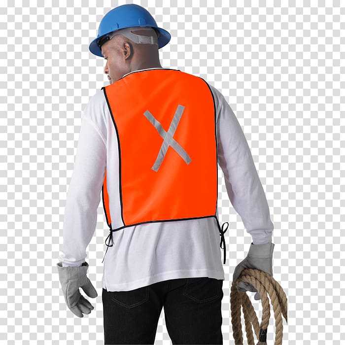 T-shirt High-visibility clothing Safety orange Bib Gilets, T-shirt transparent background PNG clipart