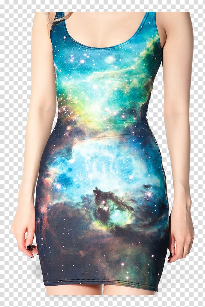 Dress Universe Nebula Star cluster Galaxy, dress transparent background PNG clipart