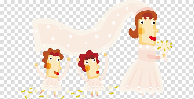 Cartoon Bride Marriage Illustration, fairy Cupid transparent background PNG clipart