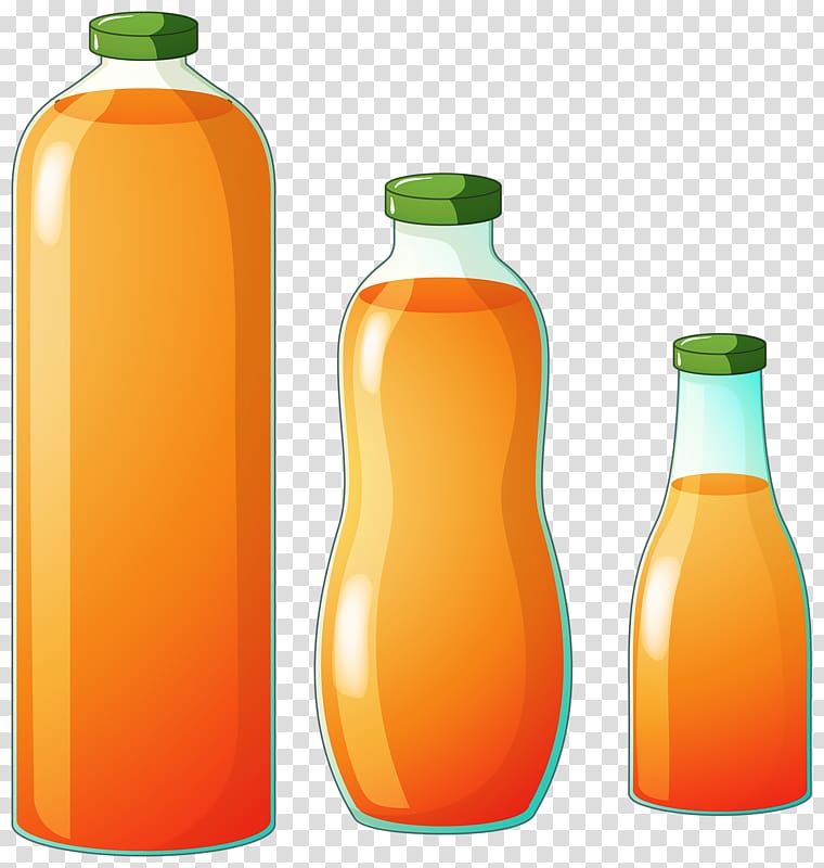 Orange drink Water Bottles Orange juice Glass bottle Plastic bottle, bottle transparent background PNG clipart