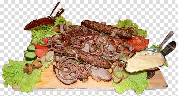 Kebab Shashlik Kazy Lunch meat Kielbasa, salad transparent background PNG clipart