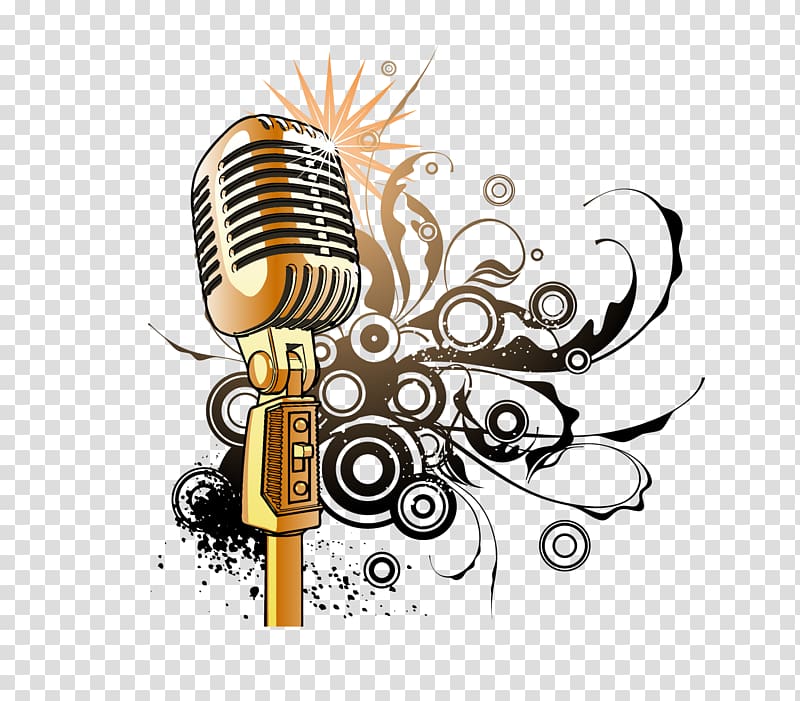 gold-colored microphone , Microphone Shure SM57 Music , microphone transparent background PNG clipart