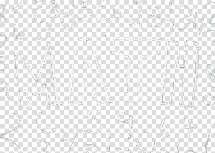 White Pattern, Chalk numeric letters transparent background PNG clipart