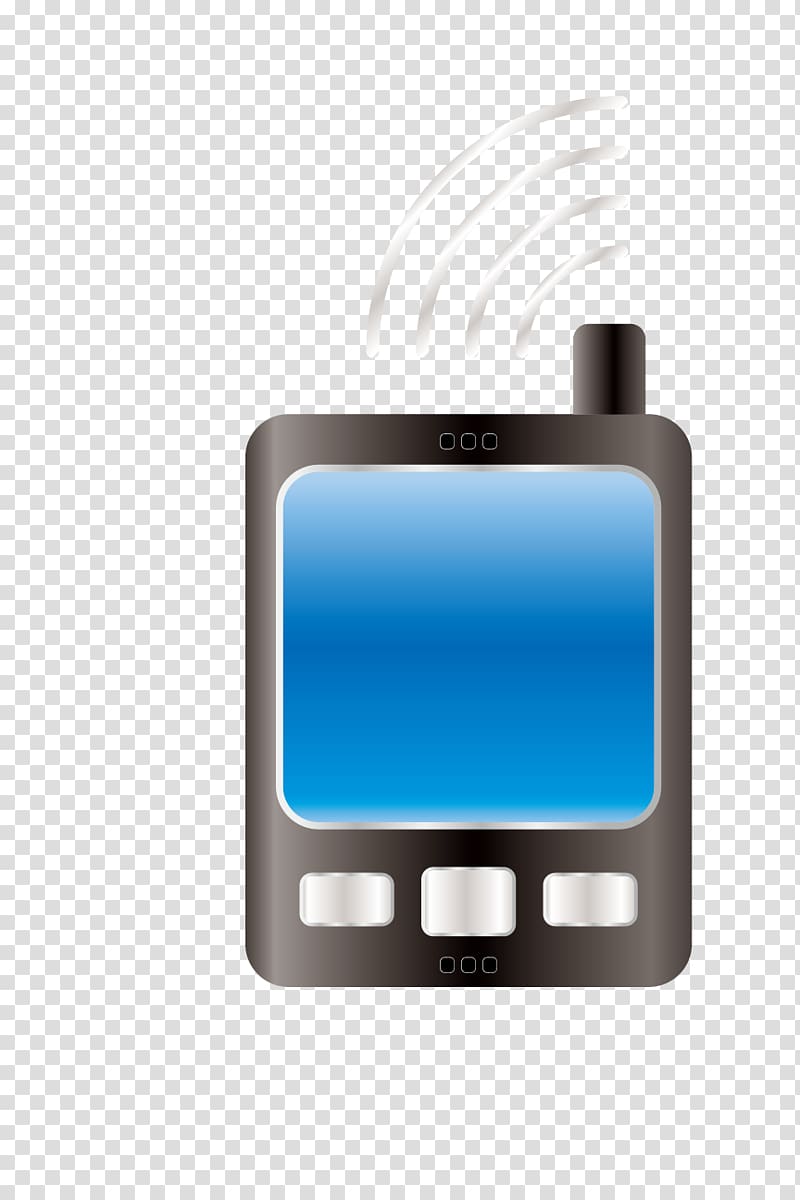 Euclidean Technology Icon, Blue phone technology and communications equipment transparent background PNG clipart