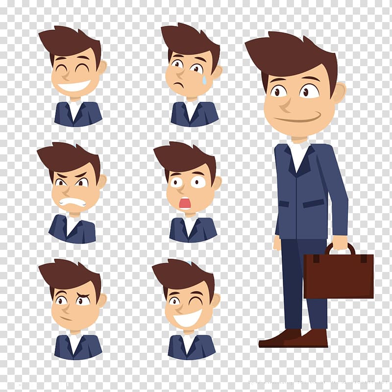Character Cartoon Illustration, Funny man transparent background PNG clipart