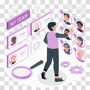 illustration, Selecting team, business, job, candidate, team, people, human resources transparent background PNG clipart thumbnail