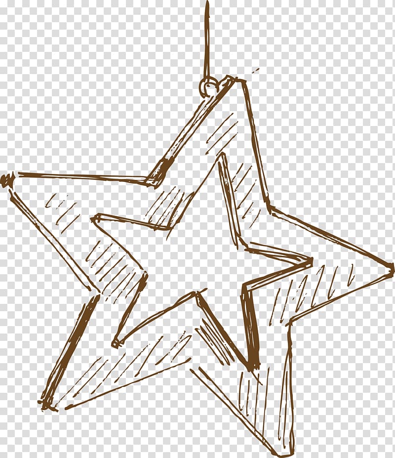 Graphic design, Hand-drawn line stars transparent background PNG clipart