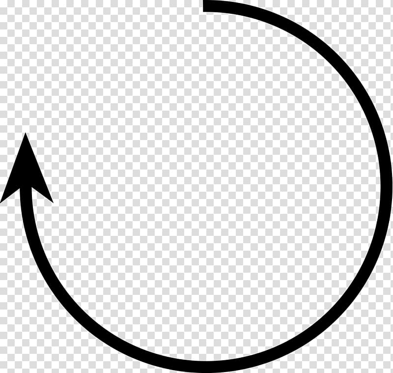 black arrow illustration, Clockwise Turn Arrow Circle Rotation, circle transparent background PNG clipart
