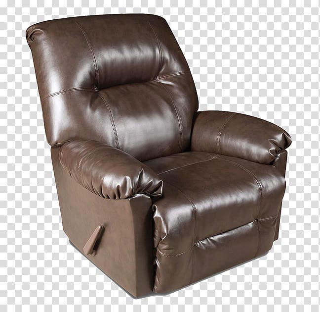 Recliner Chair Fauteuil Furniture La-Z-Boy, Bonded Leather transparent background PNG clipart