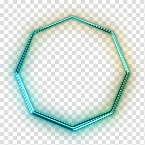 green octagon, Neon Shapes Octagon Computer Icons, shape transparent background PNG clipart