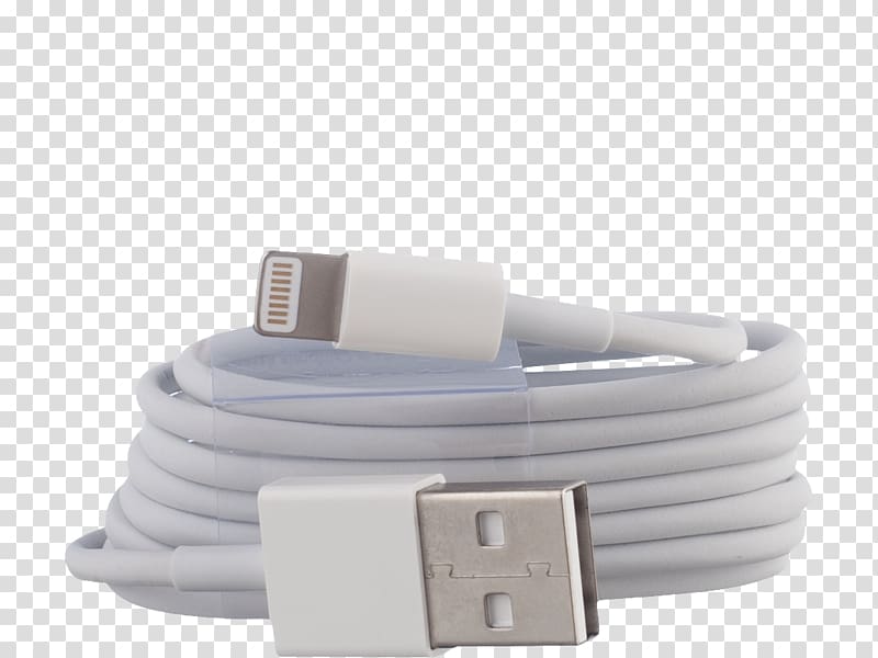 Battery charger Electrical cable Lightning Data cable Apple, lightning transparent background PNG clipart