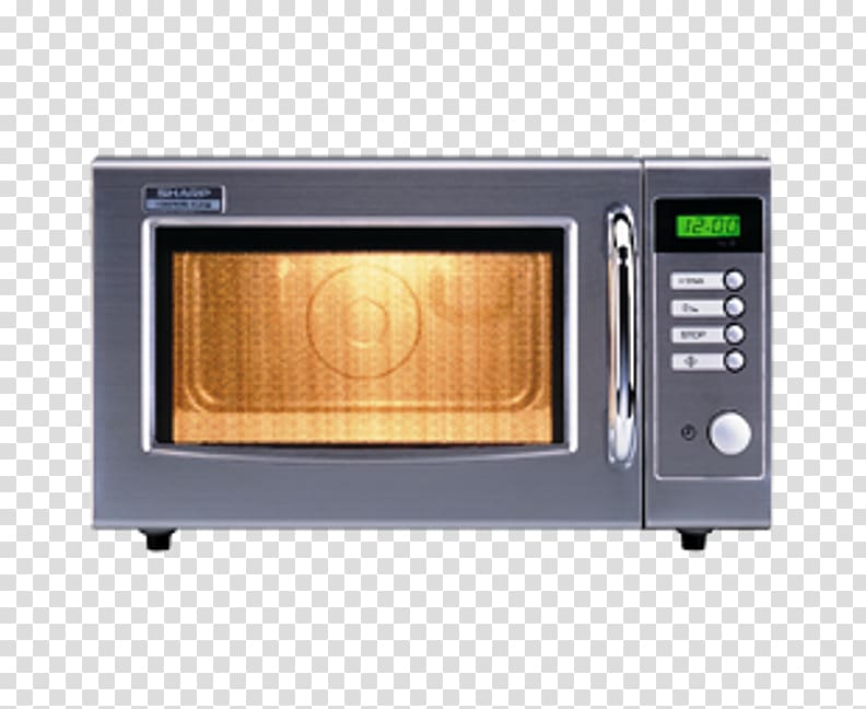 Microwave Ovens Sharp R-15AM, Microwave oven, freestanding, 28 litres, 1000 W, stainless steel Watt Sharp R-25AM, Microwave oven, freestanding, 20 litres, 2100 W, stainless steel Cooking Ranges, microwave transparent background PNG clipart