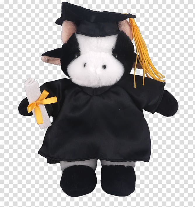 Stuffed Animals & Cuddly Toys Cattle Graduation ceremony Square academic cap Academic dress, graduation gown transparent background PNG clipart
